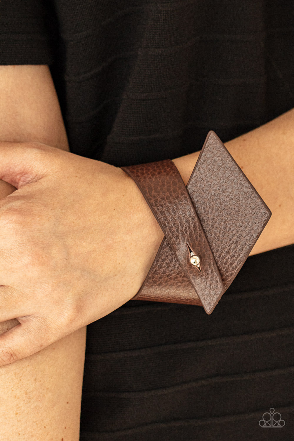 PIECE Offering - Brown Leather Snap Bracelet - NEW RELEASE