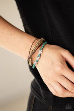 Load image into Gallery viewer, Raffia Remix - Blue Urban Flower Bracelet - NEW RELEASE
