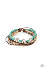 Load image into Gallery viewer, Raffia Remix - Blue Urban Flower Bracelet - NEW RELEASE
