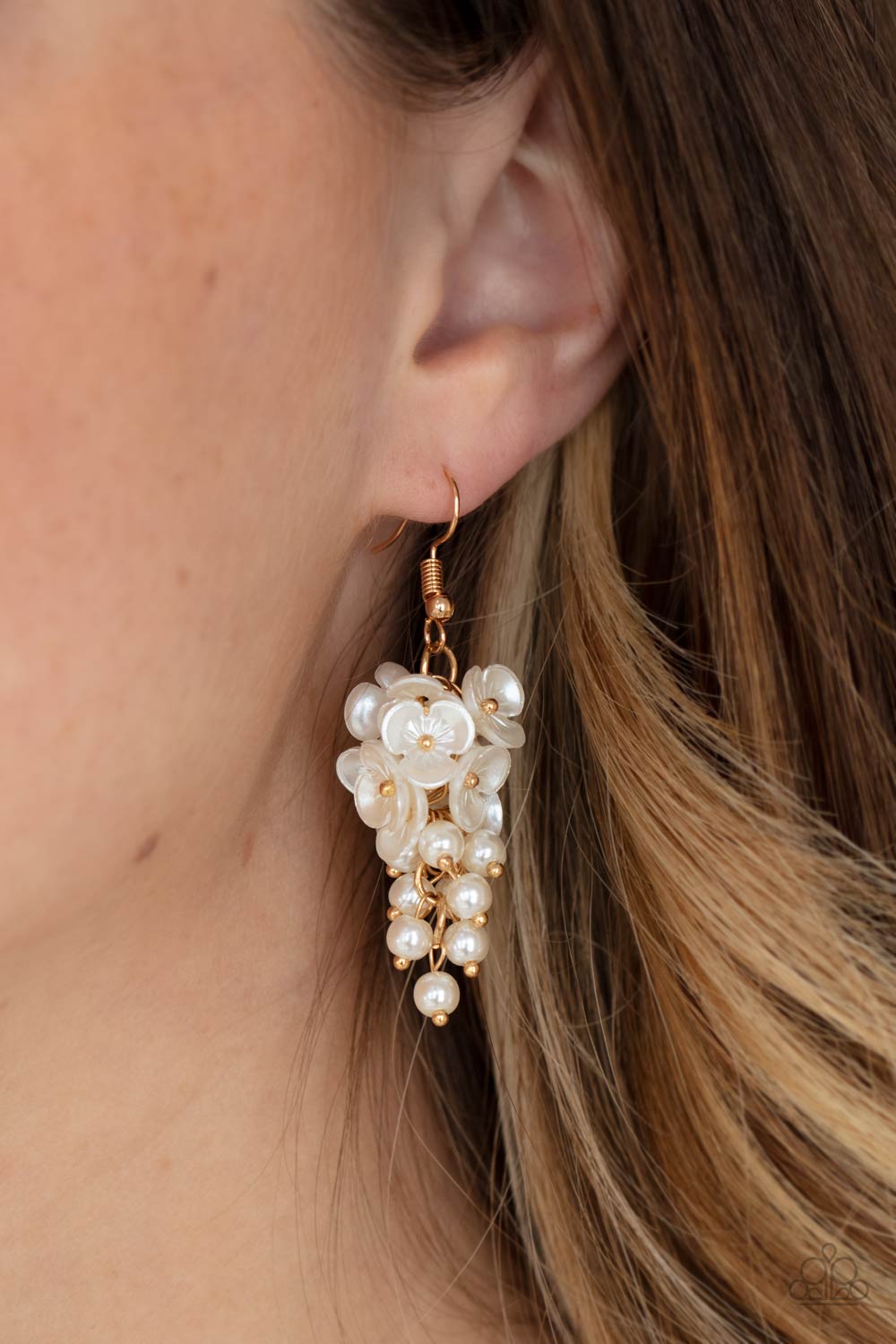 Bountiful Bouquets - Gold Pearl Earring - NEW RELEASE