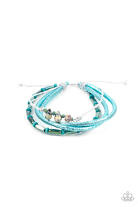 Holographic Hike - Blue Wooden Multi Urban Bracelet - NEW RELEASE