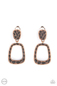 Playfully Primitive - Copper Clip-On Earring - NEW RELEASE