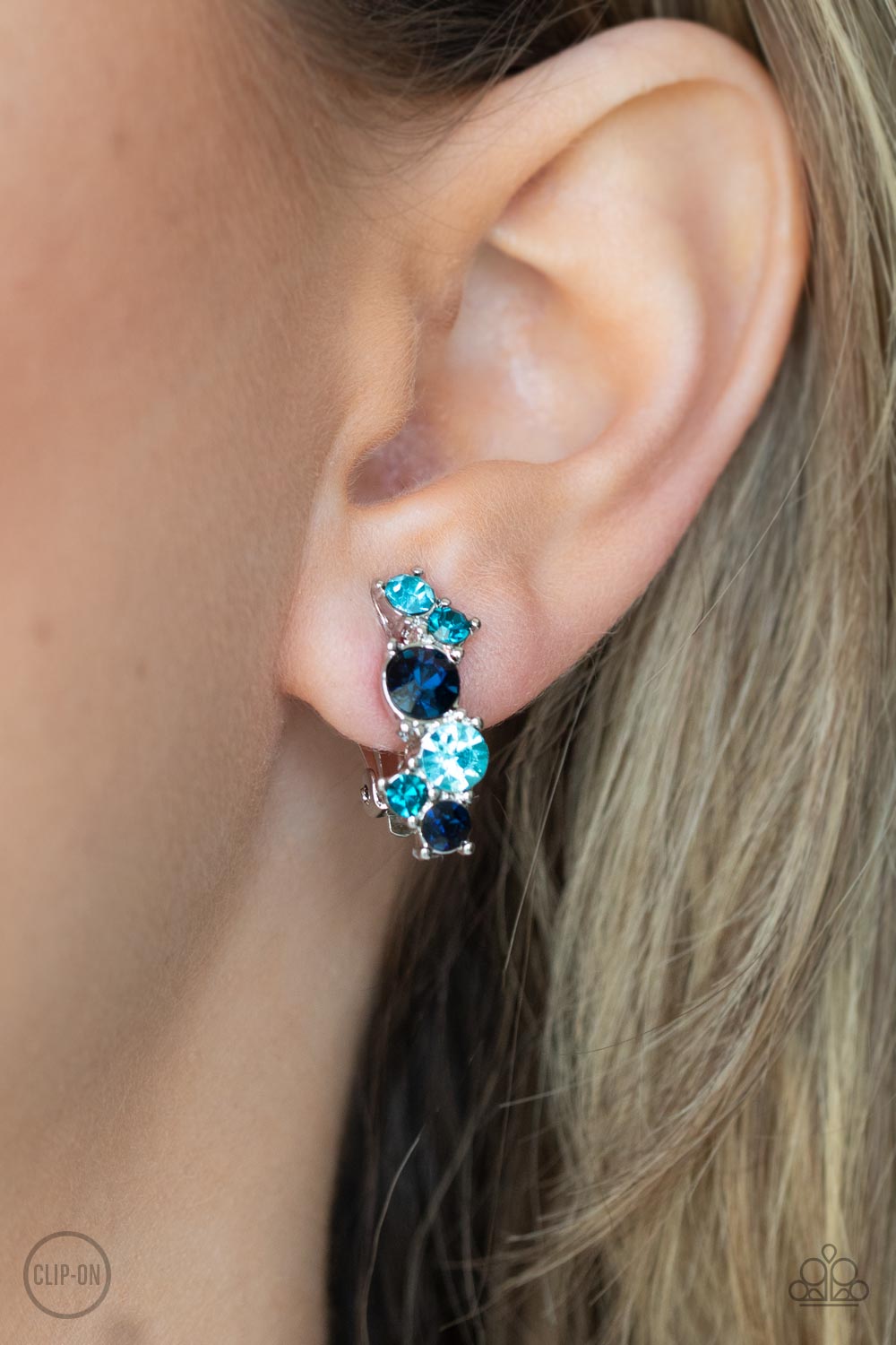 Cosmic Celebration - Blue Clip-On Earring - NEW RELEASE