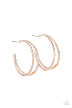 Load image into Gallery viewer, Rustic Curves - Rose Gold Hoop Earring - NEW RELEASE
