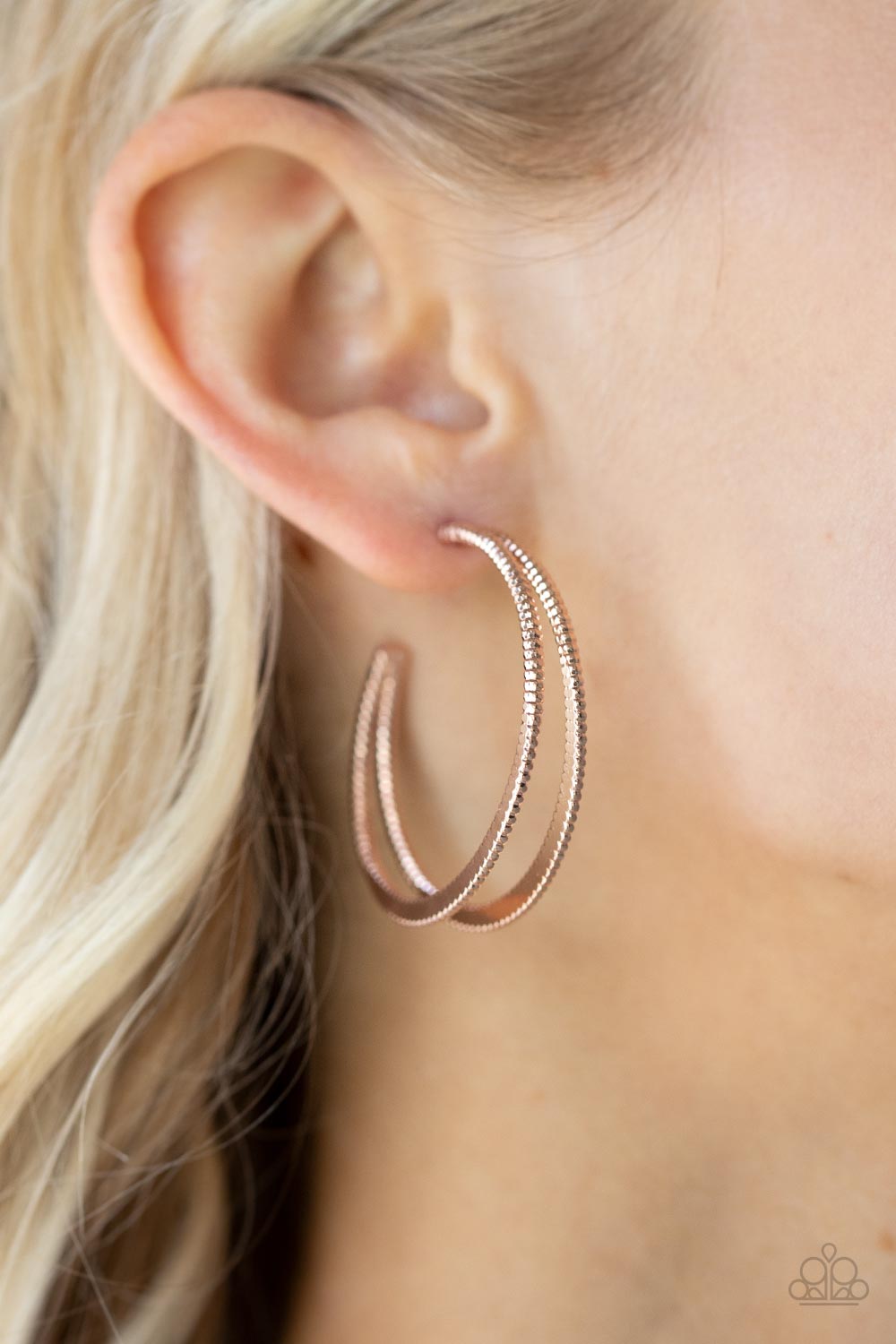 Rustic Curves - Rose Gold Hoop Earring - NEW RELEASE