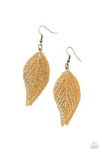 Load image into Gallery viewer, Leafy Luxury - Brass Leaf Earring - NEW RELEASE
