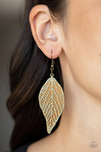 Load image into Gallery viewer, Leafy Luxury - Brass Leaf Earring - NEW RELEASE
