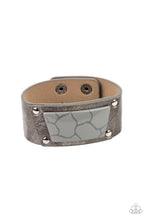 Load image into Gallery viewer, Geo Glamper - Silver Marble Snap Bracelet - NEW RELEASE
