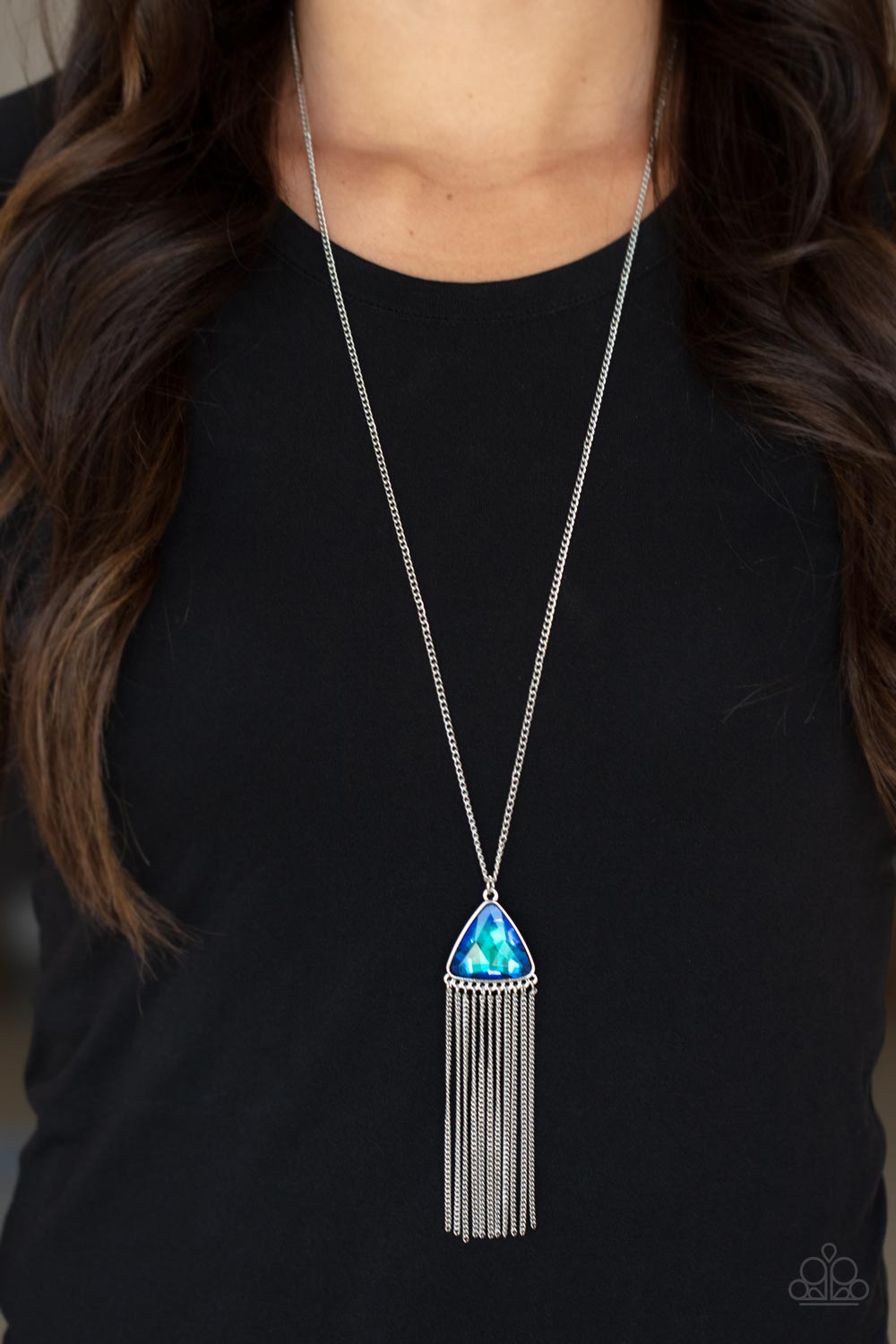 Proudly Prismatic - Blue Iridescent Necklace - NEW RELEASE