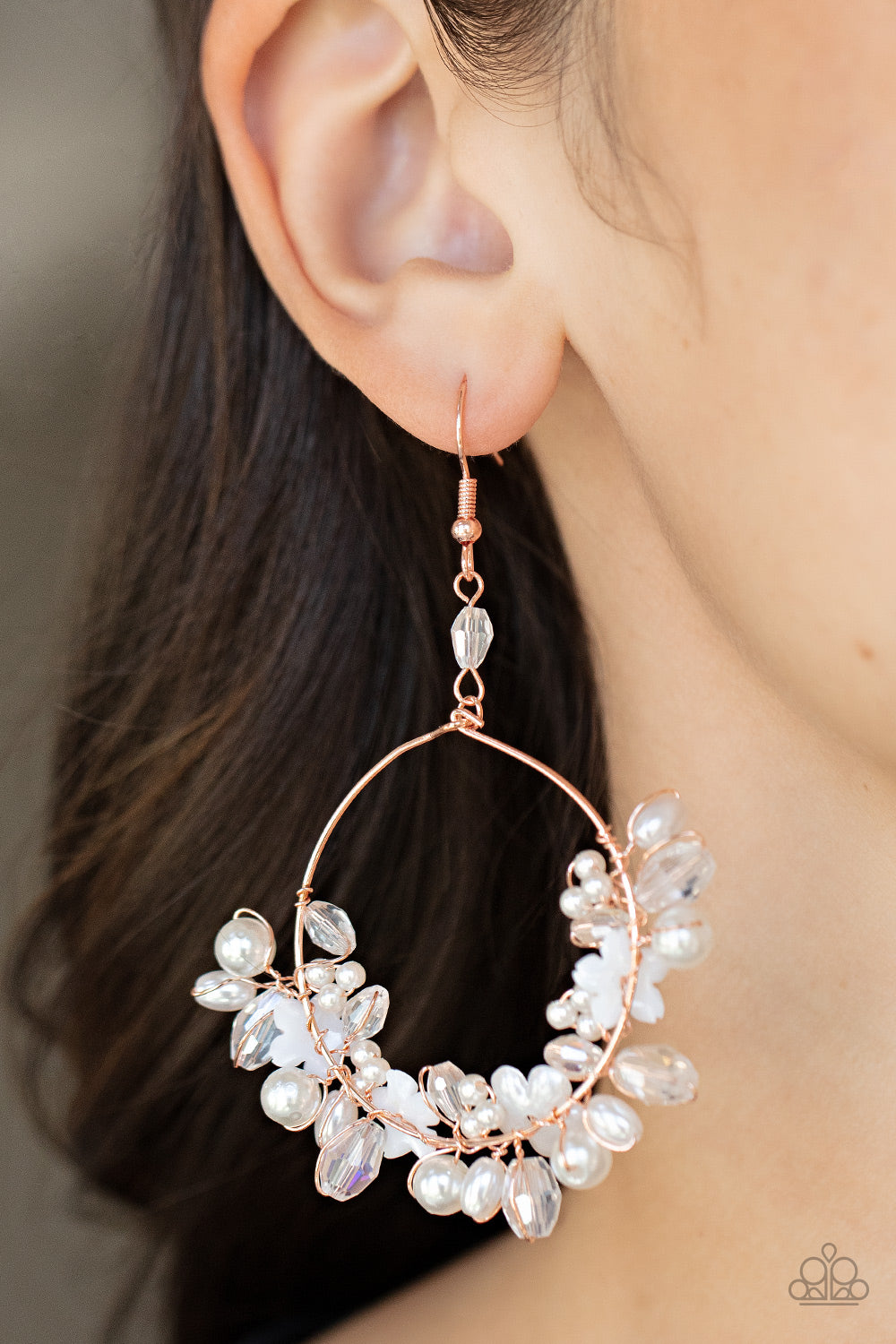 Floating Gardens - Copper Iridescent Pearl Earring - NEW RELEASE