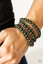 Load image into Gallery viewer, Pine Paradise - Green Wooden Urban Bracelet - NEW RELEASE
