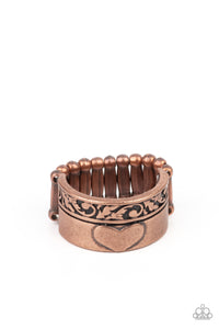 Garden Romance - Copper Heart Ring - NEW RELEASE