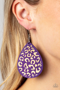 Suburban Jungle - Purple Cheetah Earring - NEW RELEASE