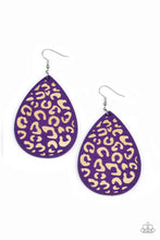 Load image into Gallery viewer, Suburban Jungle - Purple Cheetah Earring - NEW RELEASE
