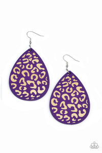 Suburban Jungle - Purple Cheetah Earring - NEW RELEASE