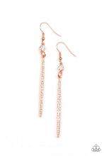 Load image into Gallery viewer, Skyscraping Shimmer - Copper Bar Earring - NEW RELEASE
