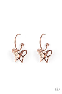 Butterfly Freestyle - Copper Butterfly Hoop Earring - NEW RELEASE