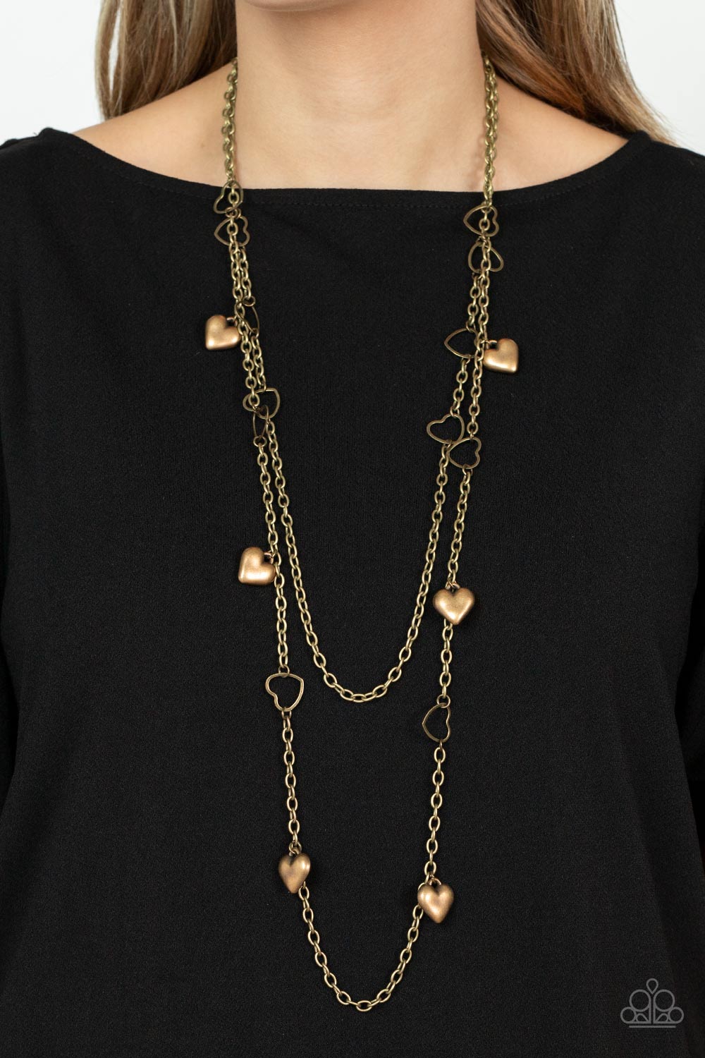 Chicly Cupid - Brass Heart Necklace - NEW RELEASE