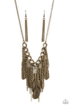 Load image into Gallery viewer, NEST Friends Forever - Brass Feather Necklace - NEW RELEASE

