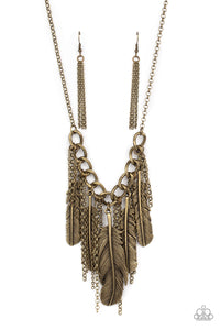 NEST Friends Forever - Brass Feather Necklace - NEW RELEASE