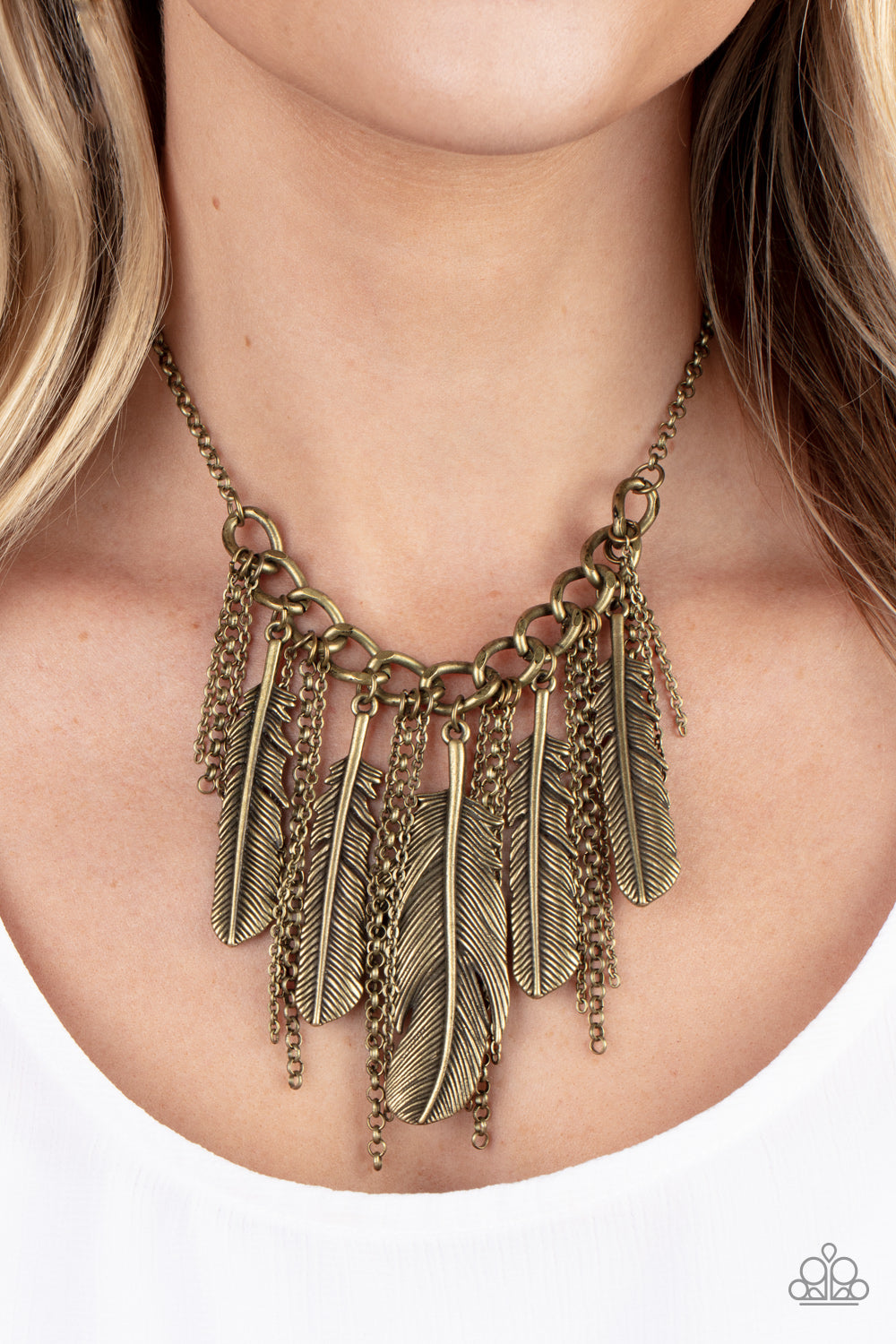 NEST Friends Forever - Brass Feather Necklace - NEW RELEASE