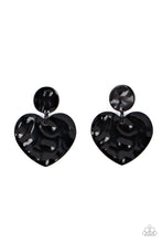 Load image into Gallery viewer, Just a Little Crush - Black Heart Post Earring - NEW RELEASE
