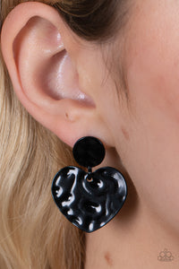 Just a Little Crush - Black Heart Post Earring - NEW RELEASE