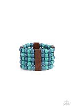 Load image into Gallery viewer, Island Soul - Blue Wooden Bracelet - NEW RELEASE
