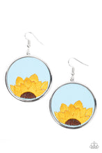Load image into Gallery viewer, Sun-Kissed Sunflowers - Blue Sunflower Earring - NEW RELEASE
