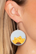 Load image into Gallery viewer, Sun-Kissed Sunflowers - Blue Sunflower Earring - NEW RELEASE

