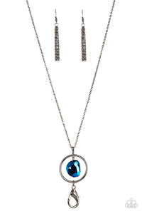 Hands-Down Dazzling - Blue Lanyard Necklace - NEW RELEASE