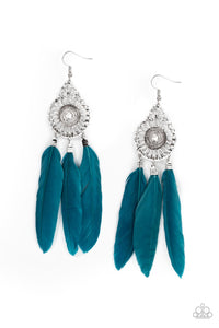 Pretty in PLUMES - Blue Feather Earring - NEW RELEASE