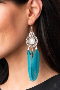 Pretty in PLUMES - Blue Feather Earring - NEW RELEASE