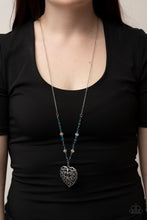 Load image into Gallery viewer, Doting Devotion - Blue Heart Necklace - NEW RELEASE
