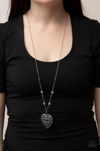 Doting Devotion - Blue Heart Necklace - NEW RELEASE