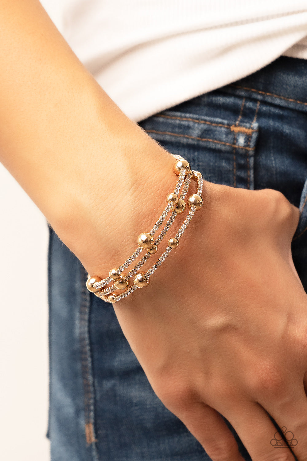 Spontaneous Shimmer - Gold Wrap Bracelet - NEW RELEASE