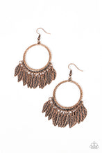Load image into Gallery viewer, FOWL Tempered - Copper Feather Earring - NEW RELEASE
