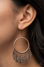Load image into Gallery viewer, FOWL Tempered - Copper Feather Earring - NEW RELEASE
