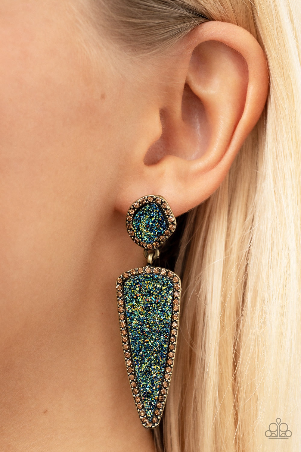 Druzy Desire - Brass Druzy Earring - NEW RELEASE