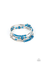 Load image into Gallery viewer, Whimsically Whirly - Blue Coil Bracelet - NEW RELEASE
