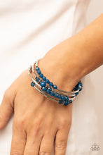 Load image into Gallery viewer, Whimsically Whirly - Blue Coil Bracelet - NEW RELEASE
