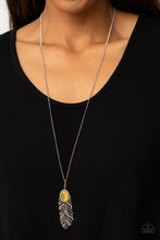 Load image into Gallery viewer, Pure QUILL-Power - Yellow Feather Necklace - NEW RELEASE
