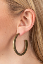 Load image into Gallery viewer, Learning Curve - Brass Hoop Earring - NEW RELEASE
