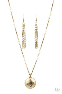 Monarch Meadow - Brass Butterfly Necklace - NEW RELEASE