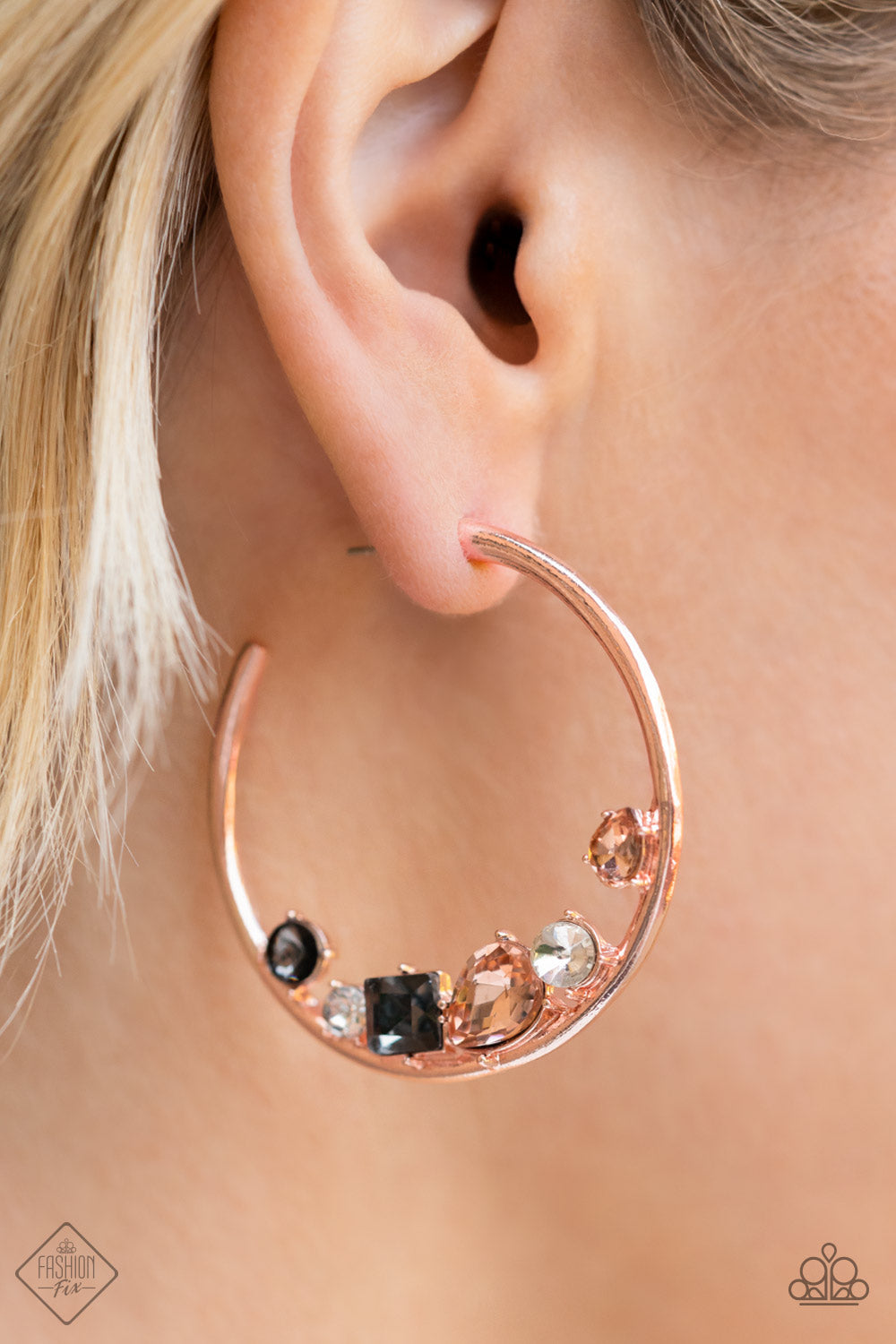 Attractive Allure - Rose Gold Hoop Earring - NEW RELEASE