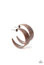 Load image into Gallery viewer, Lecture on Texture - Copper Hoop Earring - NEW RELEASE
