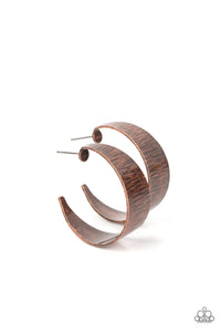 Lecture on Texture - Copper Hoop Earring - NEW RELEASE