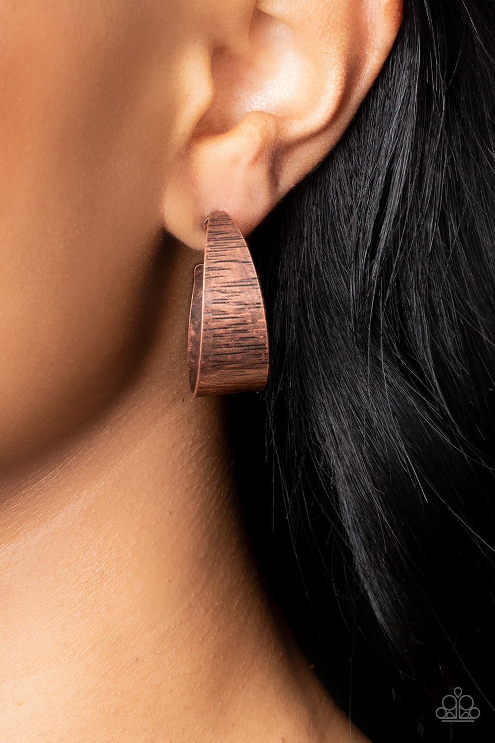 Lecture on Texture - Copper Hoop Earring - NEW RELEASE