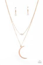 Load image into Gallery viewer, Modern Moonbeam - Rose Gold Moon Necklace - Convention 2023 - NEW RELEASE
