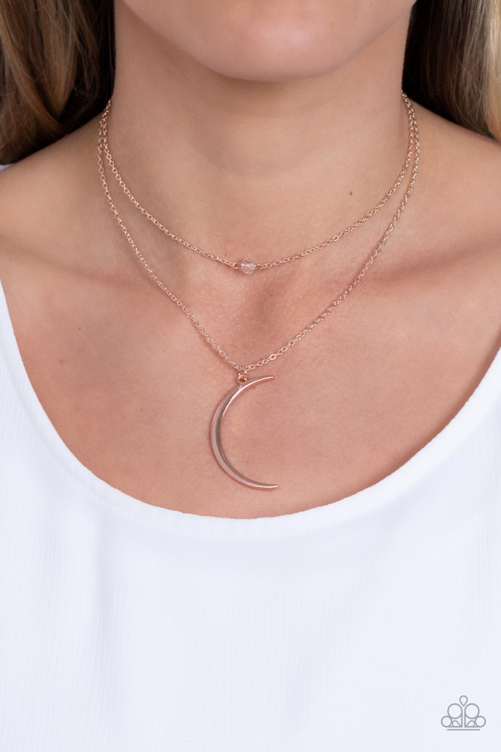 Modern Moonbeam - Rose Gold Moon Necklace - Convention 2023 - NEW RELEASE